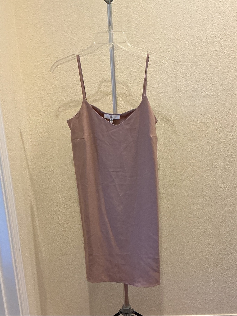 Missguided Mauve Pink Slip Dress with Spaghetti Straps
